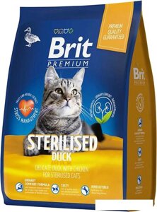 Сухой корм для кошек Brit Premium Cat Sterilized Duck & Chicken 8 кг
