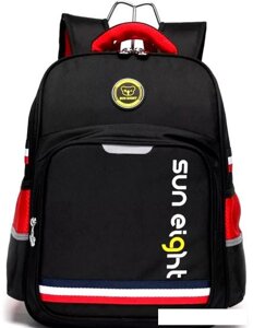 Школьный рюкзак Sun Eight SE-2889 (черный/красный)