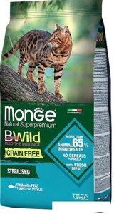 Сухой корм для кошек Monge Bwild Tuna Sterilised 1.5 кг