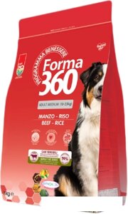 Сухой корм для собак Pet360 Forma 360 для взрослых средних пород с говядиной и рисом 3 кг