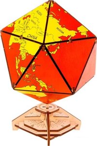Сборная модель EWA Глобус-икосаэдр (красный)