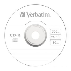 CD-R диск Verbatim 700Mb DL Extra Protection 52x в пленке 50 шт. 043787