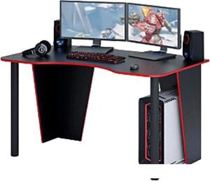 Геймерский стол MFMaster Таунт-2 (черный/красный)