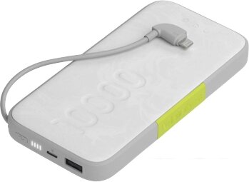 Внешний аккумулятор Infinity Instant. Go Built-in Lightning 10000mAh (белый) - распродажа