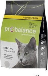 Сухой корм для кошек Probalance Sensitive с чувствительным пищеварением Курица и рис 1.8 кг