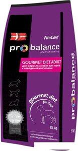 Корм для собак Probalance Gourmet Diet Adult Beef & Lamb 15 кг