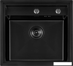 Кухонная мойка ARFEKA AF 520*490 Black PVD Nano