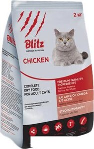 Сухой корм для кошек Blitz Adult Cats Chicken 2 кг