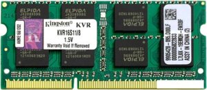 Оперативная память Kingston ValueRAM 8GB DDR3 SO-DIMM PC3-12800 (KVR16S11/8)