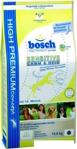 Корм для собак Bosch Sensitive Lamb & Rice 15 кг