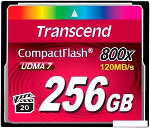 Карта памяти Transcend 800x CompactFlash Premium 256GB (TS256GCF800)