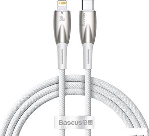 Кабель Baseus Glimmer Series Fast Charging Data Cable Type-C - Lightning 20W CADH000002 (1 м, белый)