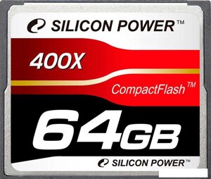 Карта памяти Silicon-Power 400X Professional CompactFlash 64 Гб (SP064GBCFC400V10)