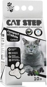 Наполнитель для туалета Cat Step Compact White Carbon 10 л