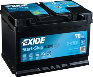 Автомобильный аккумулятор Exide Start-Stop AGM EK700 (70 А/ч)