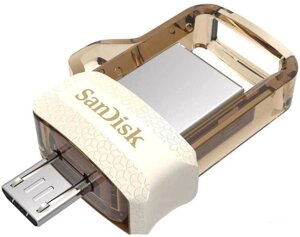 USB Flash SanDisk Ultra Dual M3.0 64GB (золотистый)