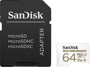 Карта памяти SanDisk microSDXC SDSQQVR-064G-GN6IA 64GB (с адаптером)