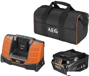 Аккумулятор с зарядным устройством AEG Powertools SEТL1840SHD 4935478944 (18В/4 Ah + 18В, сумка)