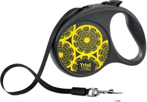 Поводок-рулетка Triol Flexi Joy Lemon L 11101012 (черный/желтый)