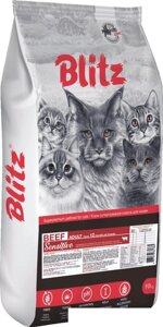 Сухой корм для кошек Blitz Sensitive Beef Adult All Breeds (с говядиной) 10 кг