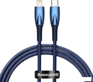 Кабель Baseus Glimmer Series Fast Charging Data Cable Type-C - Lightning 20W CADH000003 (1 м, синий)