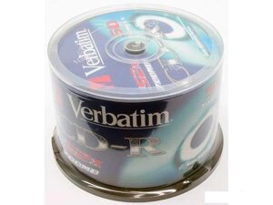 CD-R диск Verbatim 700Mb Verbatim DL Extra Protection 52x CakeBox 50 шт. 043351