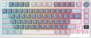 Клавиатура Royal Kludge RK-M75 (белый/синий, RK Sliver)