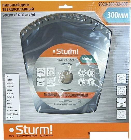 Пильный диск Sturm 9020-300-32-60T от компании Интернет-магазин marchenko - фото 1