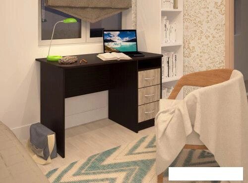 Письменный стол Интерлиния СК-001 (дуб серый/дуб венге) от компании Интернет-магазин marchenko - фото 1
