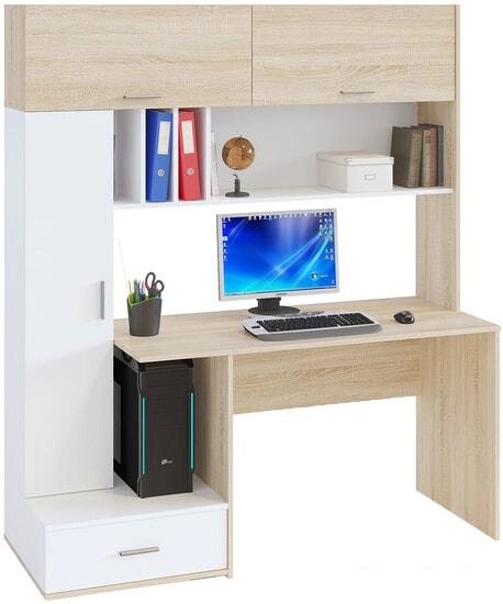 Письменный стол Сокол КСТ-17 (дуб сонома/белый) от компании Интернет-магазин marchenko - фото 1