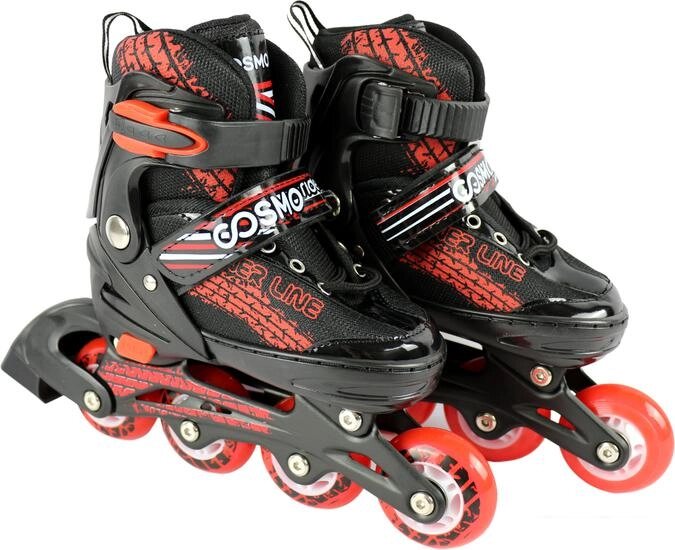 Роликовые коньки Cosmoride Skater (р. 31-34, черный/красный) от компании Интернет-магазин marchenko - фото 1