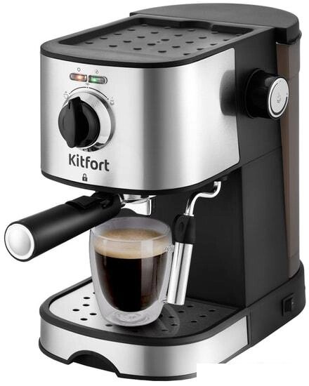 Рожковая помповая кофеварка Kitfort KT-753 от компании Интернет-магазин marchenko - фото 1