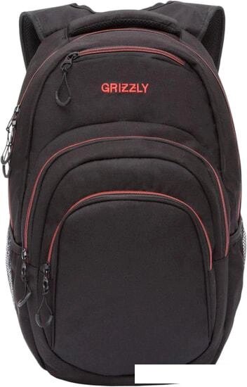 Рюкзак Grizzly RQ-003-3/1 (черный/красный) от компании Интернет-магазин marchenko - фото 1