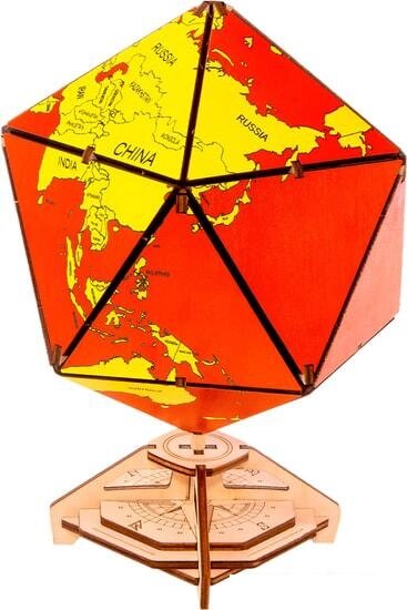 Сборная модель EWA Глобус-икосаэдр (красный) от компании Интернет-магазин marchenko - фото 1