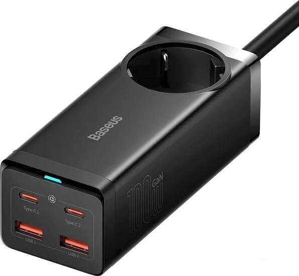 Сетевое зарядное Baseus GaN3 Pro Desktop Powerstrip AC+2U+2C 100W PSZM000401 от компании Интернет-магазин marchenko - фото 1