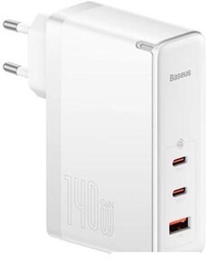 Сетевое зарядное Baseus GaN5 Pro Fast Charger 2C+U 140W EU (белый)