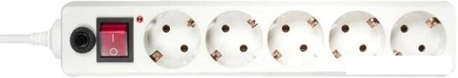 Сетевой фильтр Buro 5 розеток, белый, 10 м [500SH-10-W] от компании Интернет-магазин marchenko - фото 1