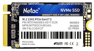 SSD netac внутренний SSD M. 2 pcie 3 x2 - 1тb 2242 netac N930ES pro nvme