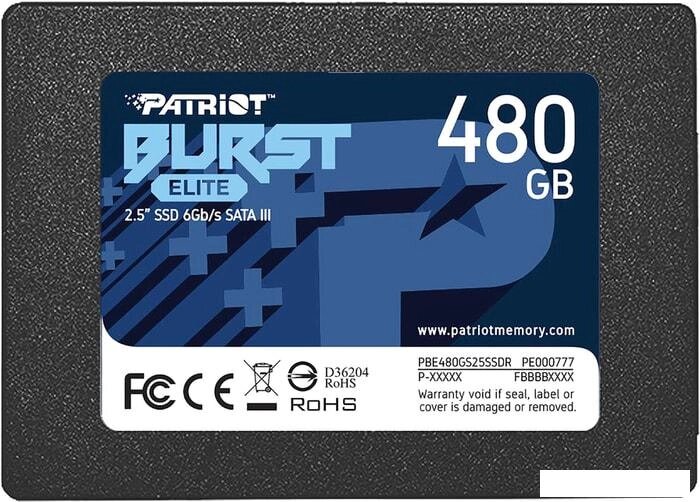 SSD Patriot Burst Elite 480GB PBE480GS25SSDR от компании Интернет-магазин marchenko - фото 1