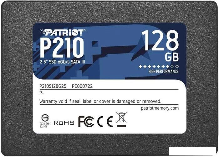 SSD Patriot P210 128GB P210S128G25 от компании Интернет-магазин marchenko - фото 1