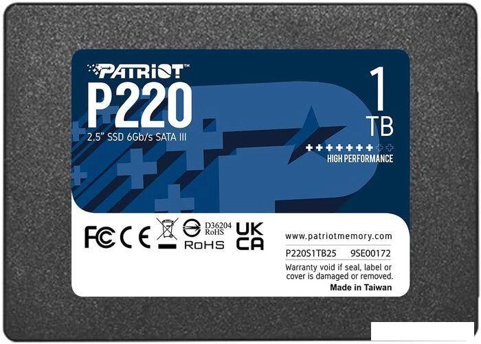 SSD Patriot P220 1TB P220S1TB25 от компании Интернет-магазин marchenko - фото 1