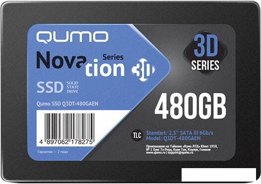 SSD QUMO Novation 3D 480GB Q3DT-480GAEN от компании Интернет-магазин marchenko - фото 1