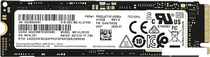 SSD Samsung PM9A1 256GB MZVL2256HCHQ-00B00 от компании Интернет-магазин marchenko - фото 1