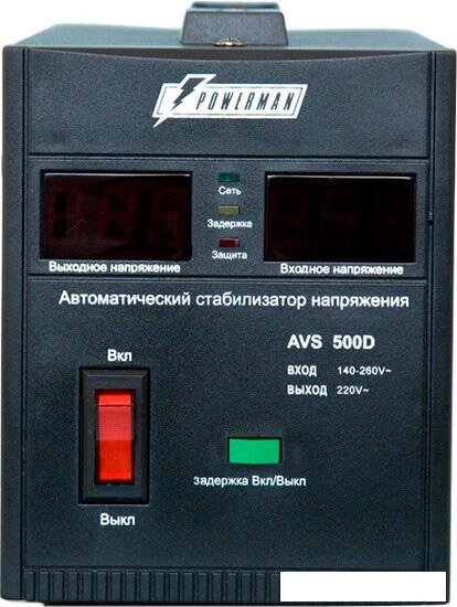 Стабилизатор напряжения Powerman AVS 500D Black от компании Интернет-магазин marchenko - фото 1