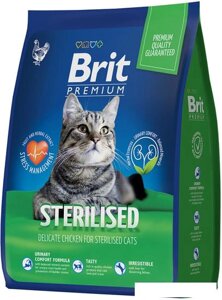 Сухой корм для кошек Brit Premium Cat Sterilized Chicken 2 кг