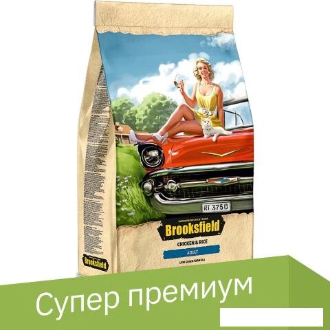 Сухой корм для кошек Brooksfield Low Grain Adult Cat курица с рисом 6 кг от компании Интернет-магазин marchenko - фото 1