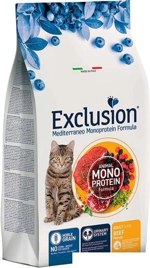 Сухой корм для кошек Exclusion Monoprotein Beef (с говядиной) 12 кг от компании Интернет-магазин marchenko - фото 1