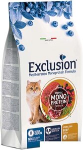 Сухой корм для кошек Exclusion Monoprotein Sterilized Beef NGCSB12 (12 кг)