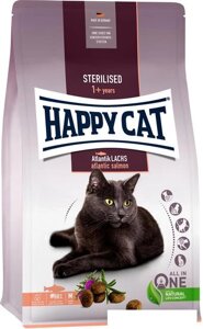 Сухой корм для кошек Happy Cat Sterilised Adult Atlantik-Lachs Лосось 10 кг