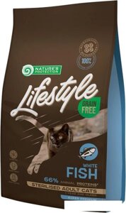 Сухой корм для кошек Nature's Protection Lifestyle Grain Free White Fish Sterilised Adult 1.5 кг